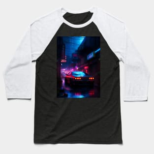 Cyberpunk Car Racer Baseball T-Shirt